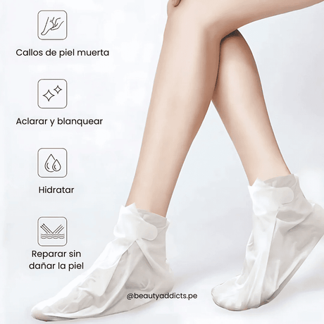 Mascarilla exfoliante de By silk para pies tipo calcetín para suavizar talones y durezas