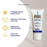 Spot End Hand Cream SPF 15 Frezyderm suaviza la piel seca y ayuda a reducir la pigmentación.