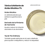 Logra una piel radiante y uniforme con el tónico de ácido glicólico 7% que exfolia sin irritar.