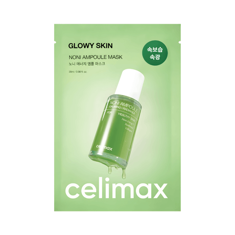 The Real Noni Energy Ampoule Mask Celimax fortalece la barrera cutánea con ceramida NP y escualano. 