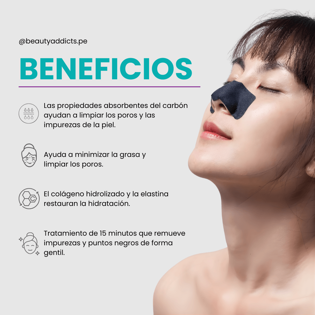 Tiras Nasales de Carbón SkinLab aptas para todo tipo de piel. 