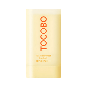 Protector solar en barra TOCOBO Vita Waterproof Sun Stick SPF50+ PA++++ que ofrece alta protección UV en un formato práctico para reaplicar durante el día.