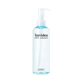 Aceite limpiador Dive In que elimina maquillaje, protector solar e impurezas mientras mantiene la piel hidratada y suave.