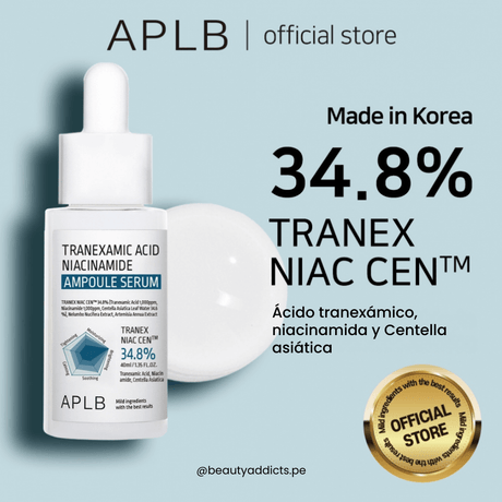 APLB Niacinamide Tranexamic Serum para piel uniforme.