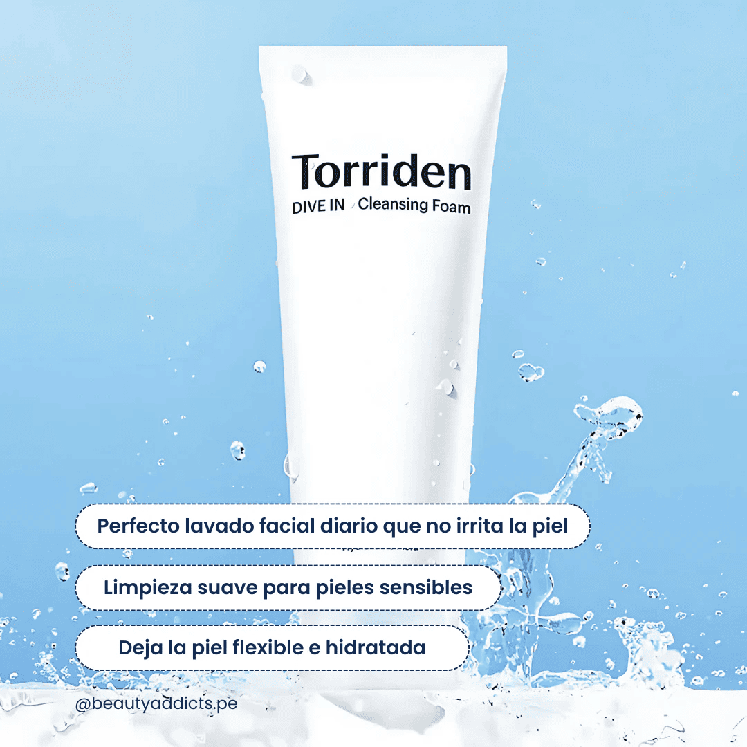 Espuma limpiadora Torriden con ácido hialurónico y pantenol que limpia sin resecar ni irritar