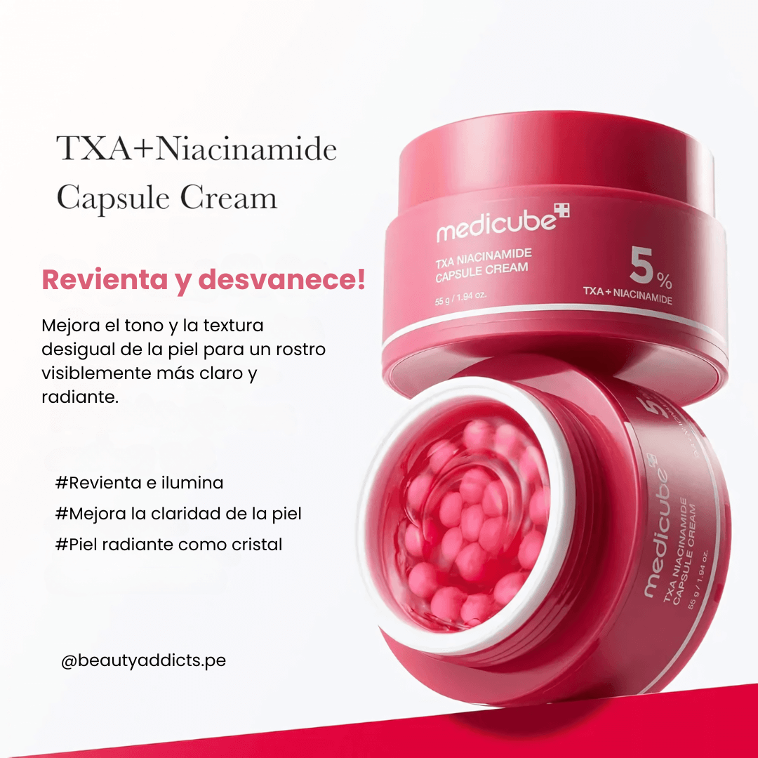 TXA Niacinamide Capsule Cream mejora el tono e hidrata visiblemente desde la primera aplicación.