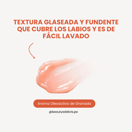 Tocobo Vita Glazed Lip Mask con textura glaseada que hidrata intensamente los labios.