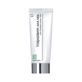 Frezyderm Volpaderm AHA Milk que exfolia suavemente y renueva la textura de la piel.