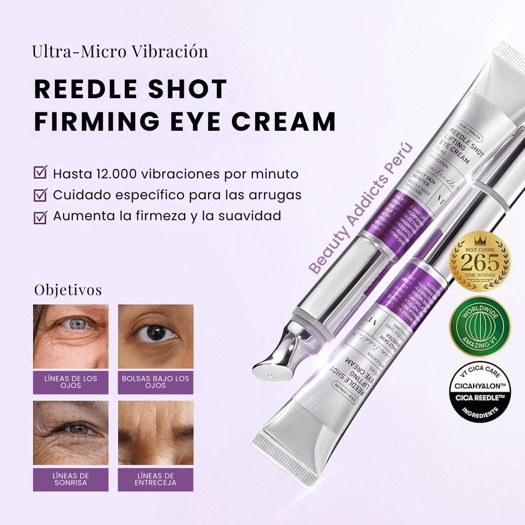 Reedle Shot Eye Cream para suavizar líneas finas.