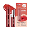 Wanna Shine Lipstick Cathy Doll tono Cozy Brown 06. 