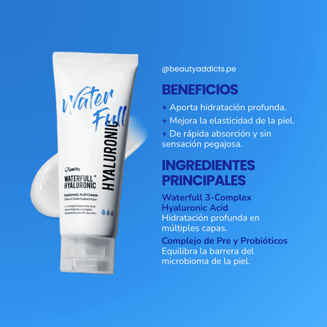 Crema hidratante Jumiso Waterfull con ácido hialurónico y extractos fermentados para piel firme y flexible