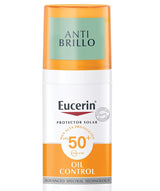 Protector Solar Oil Control Eucerin con efecto matificante para piel grasa.